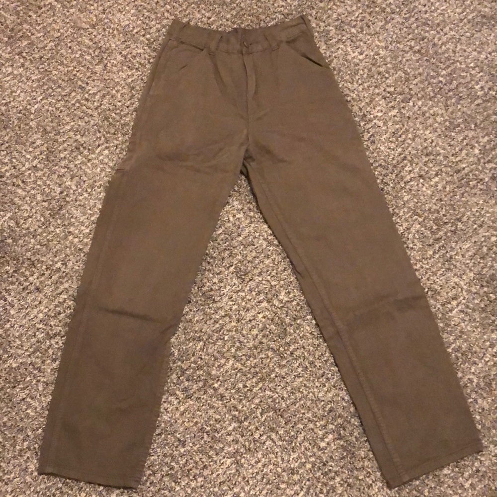 High rise army green pants